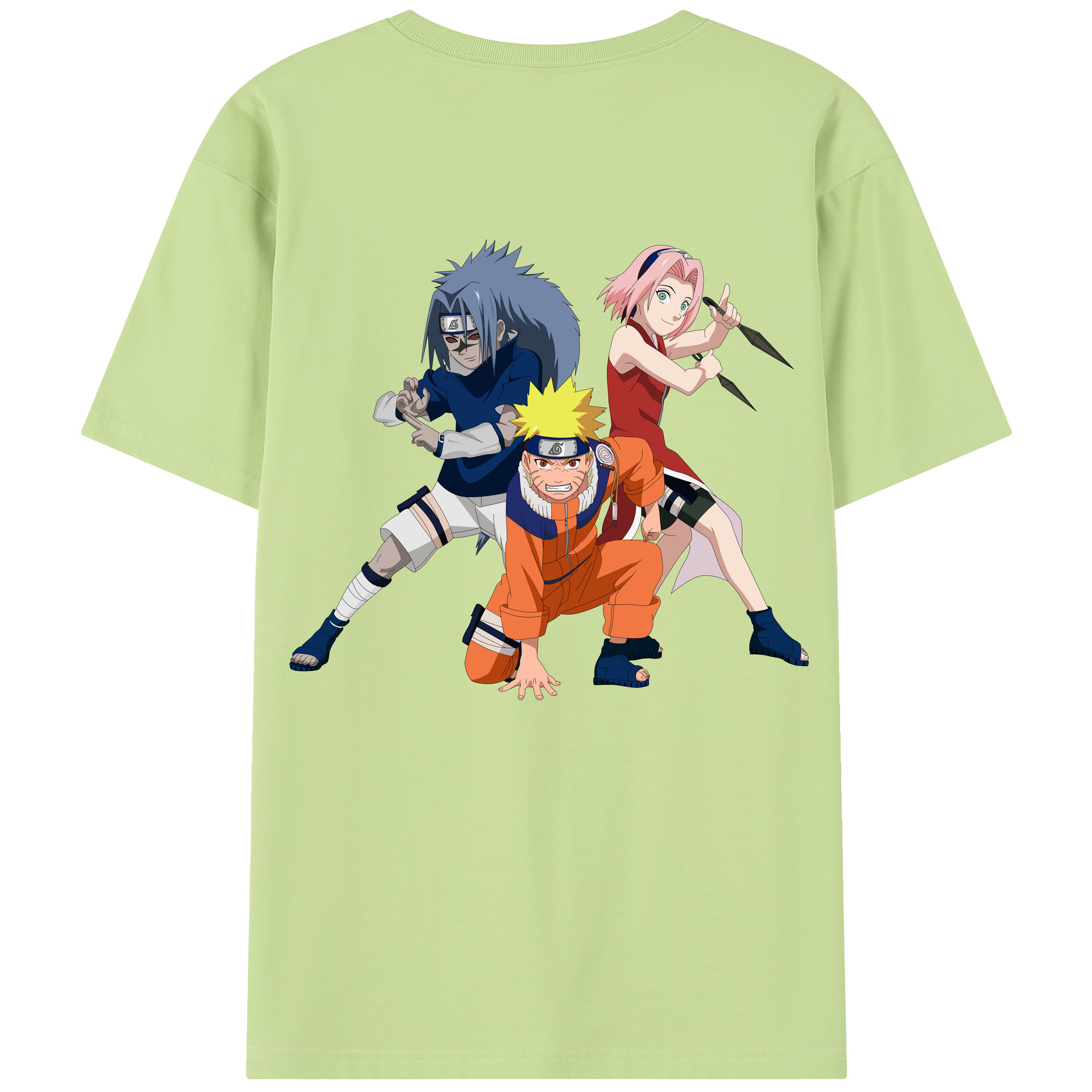 （画像用） NARUTO -ナルト- うずまき ナルト Uzumaki Naruto 綿100％半袖Tシャツ（背面プリント）